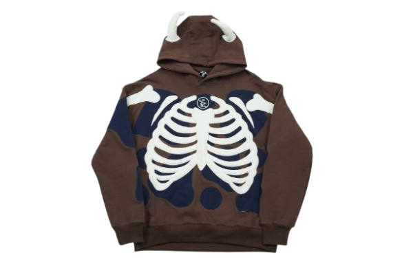 Hellstar Studios Airbrushed Bones hoodie [brown]