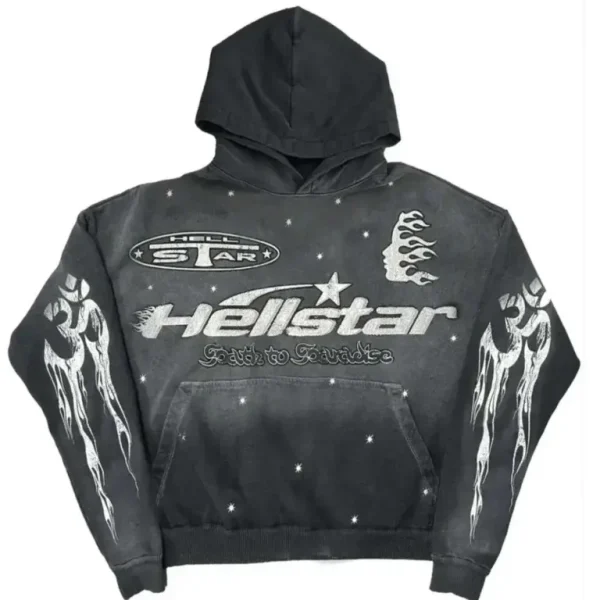 Black Hellstar Studios Racer Vintage Hoodie